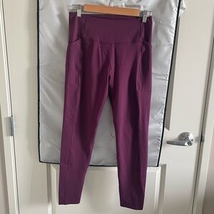 Girlfriend Collective High Rise Pocket Legging in Plum, Size L